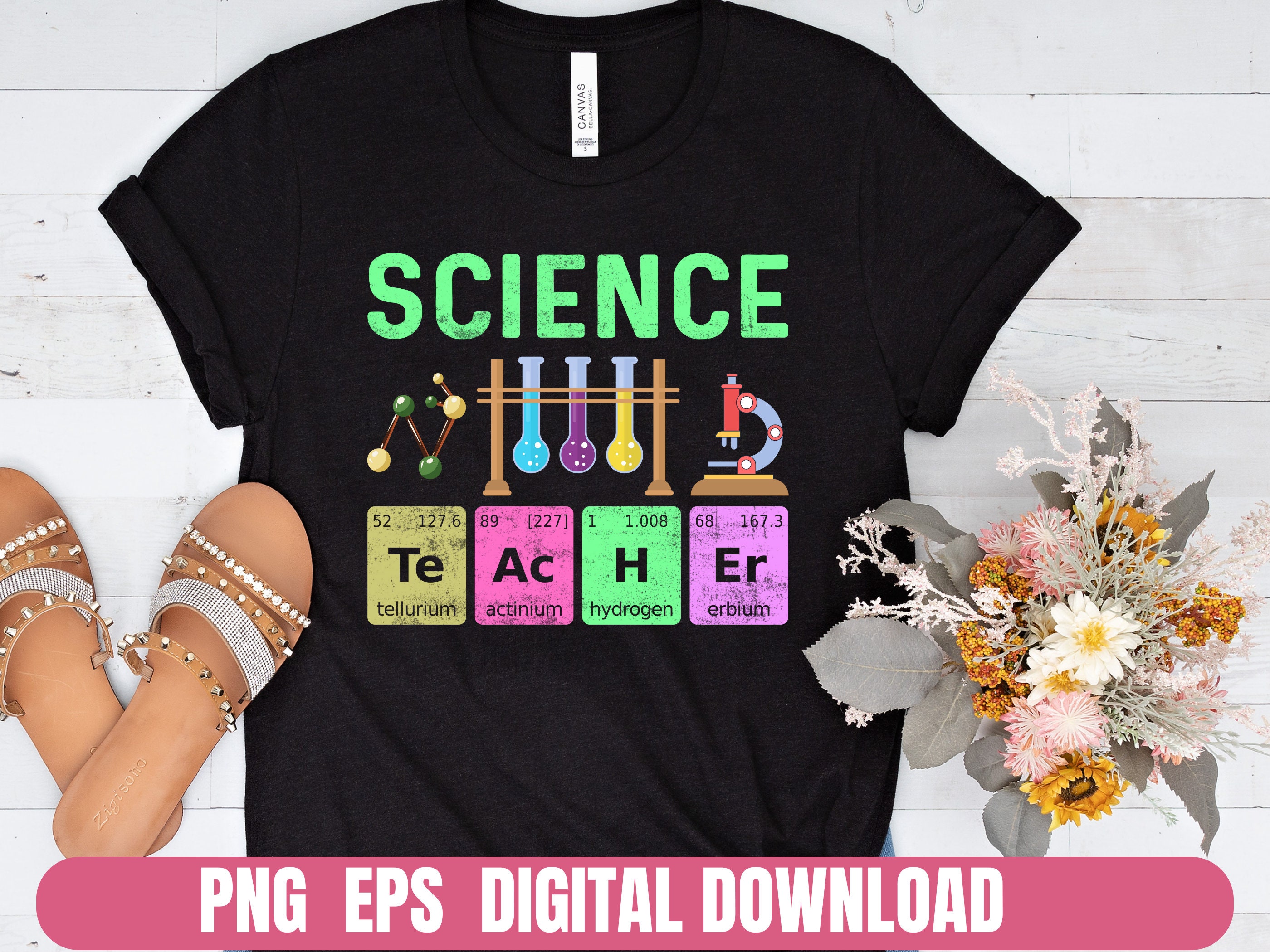 Science Teacher Design Png Eps Printing Sublimation Tshirt Digital File Download