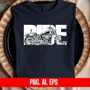 Balade à vélo moto vélo png eps ai, téléchargement immédiat, clipart motard, conception amateur de moto, équitation aventure graphique