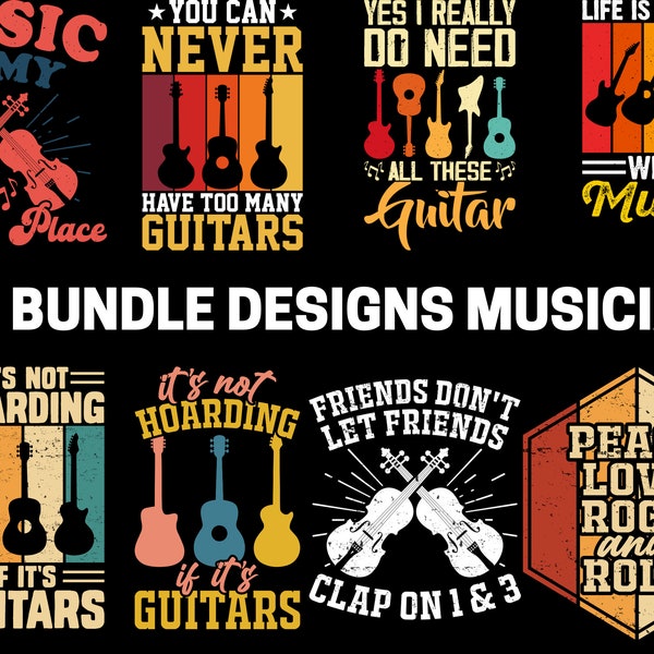 80 Bundle Design Png Eps Musik Musiker Druck Sublimation Tshirt PNG digitale Datei Download
