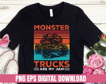 Projekt PNG Monster Trucks Are My Jam T-shirt Plik cyfrowy Pobierz Clipart