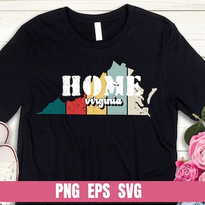 Virginia Home States Landkarte Design Png Eps Svg Druck Tshirt Digitale Datei Download