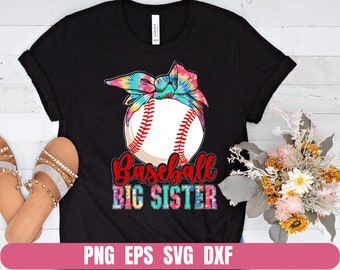 Diseño de camiseta "Hermana Mayor de Béisbol", Impresión de camisetas deportivas (Descarga digital)