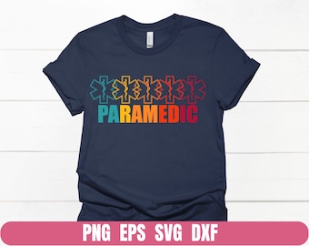 Paramédico Ocupación Vintage Png Eps Svg Diseño Camiseta Sublimación Archivo digital Descargar