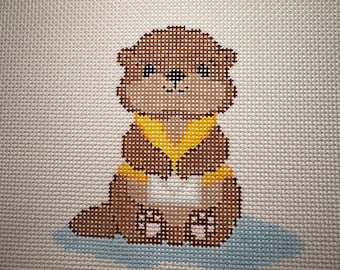 Crescent City Otter Bookish Needlepoint Canvas, Book, Fantasy, Romantasy, hand painted, Sarah J Mass