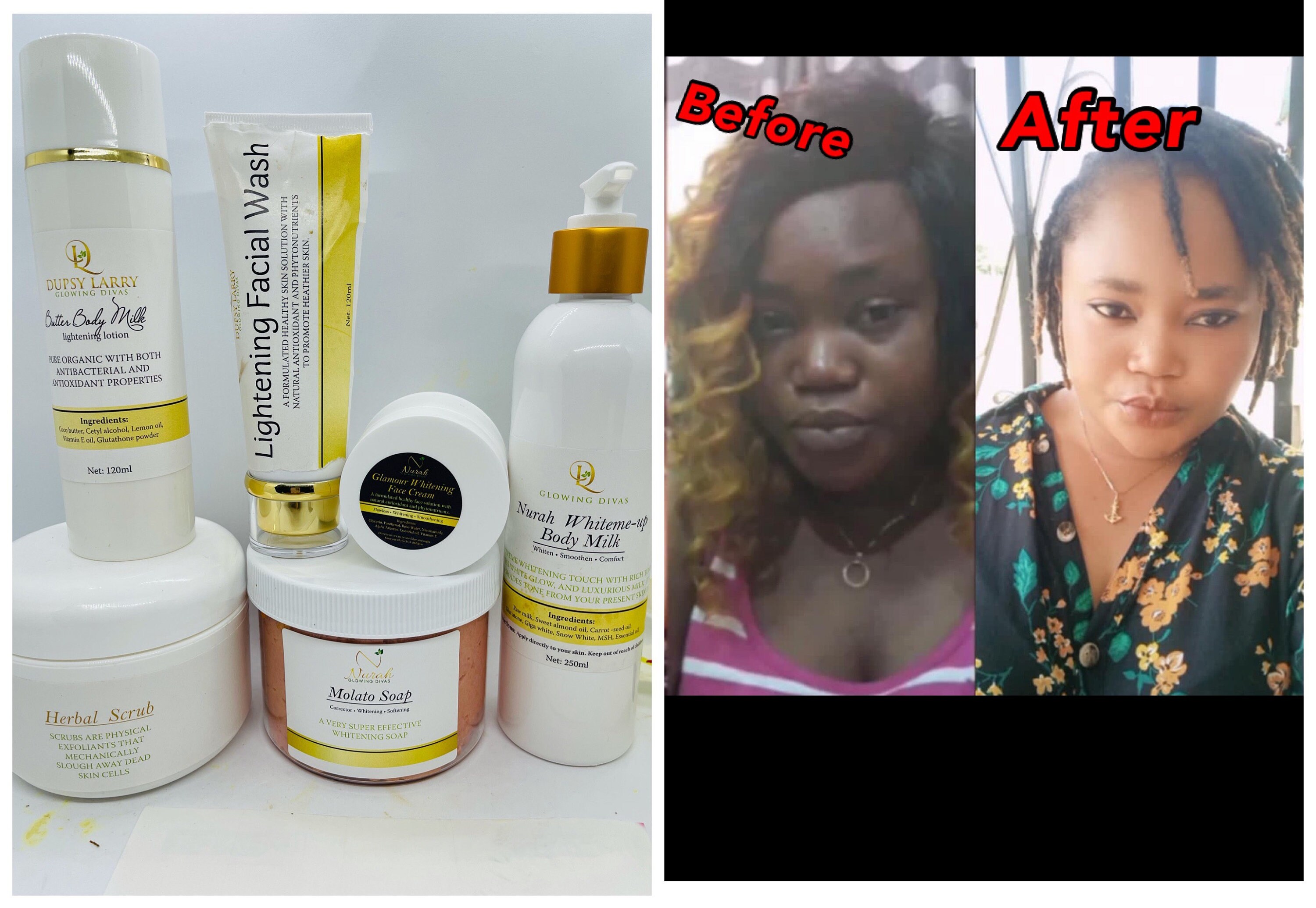 Whitening Body Milk Face Cream and Special Whitening Oil. Etsy UK