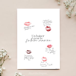 EVJF game - "A kiss for the bride-to-be" with or without gilding