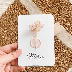 Thank you floral card - dried flowers