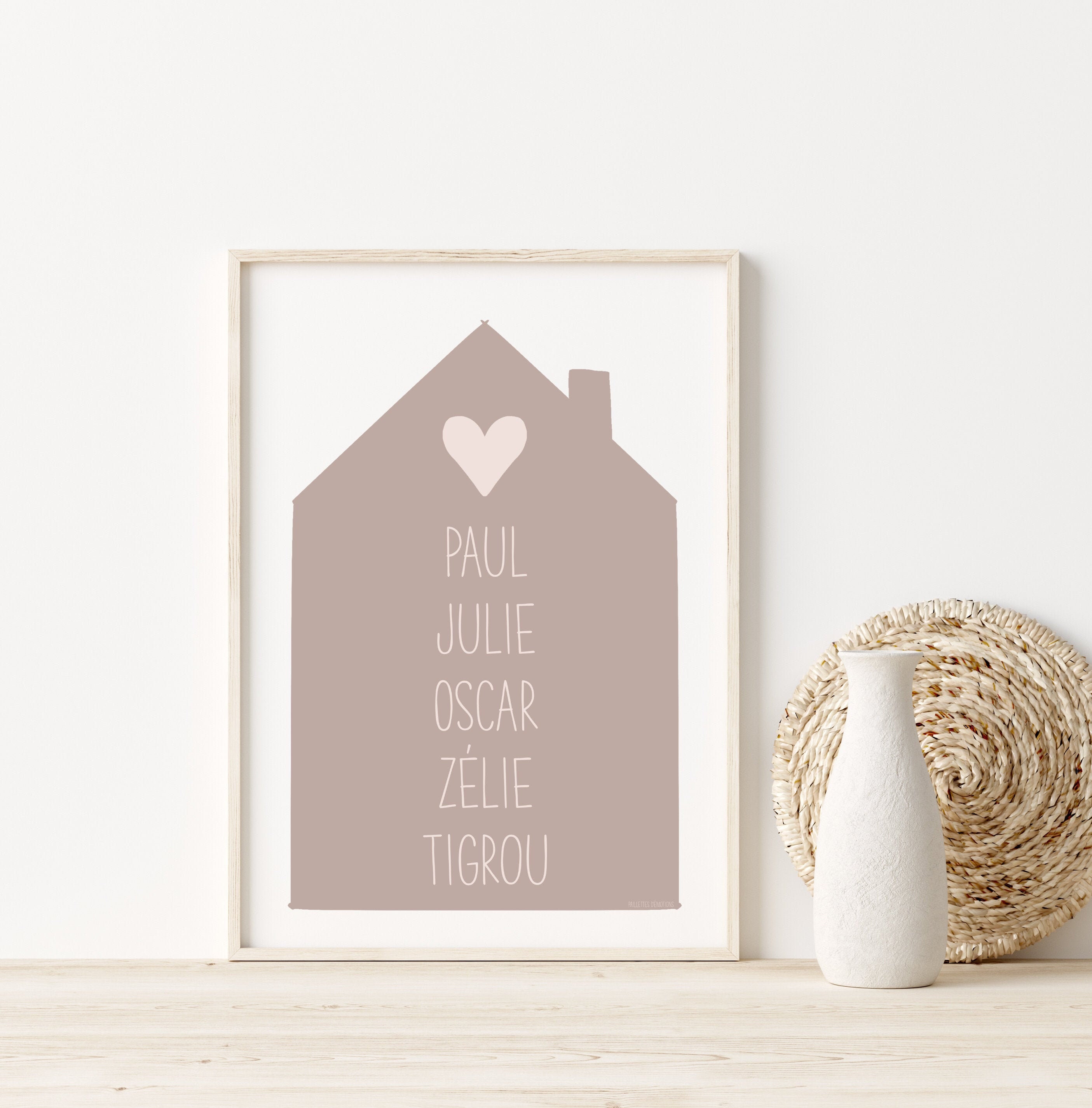 Famille - Affiche A4 ou A3 Mariage Naissance Evenement Famille