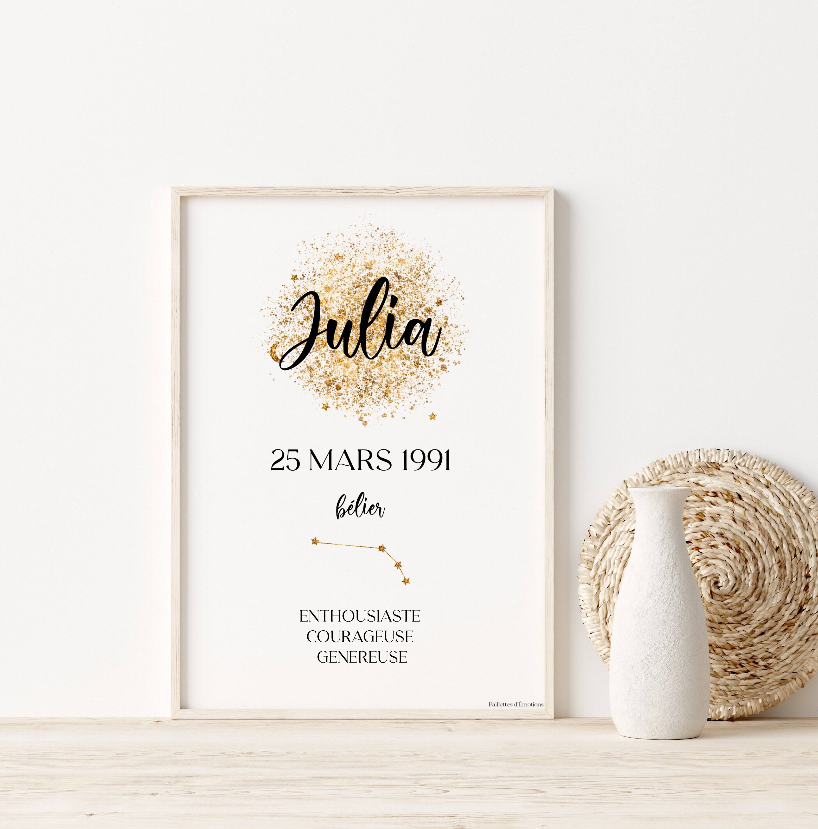 Signe Astrologique, Affiche Personnalisée, Personnalisée Astro, Cadeau