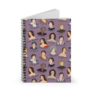 Women Composers Print Spiral Notebook - Purple