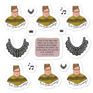 Ruth Bader Ginsburg Opera Bubble Gratis Stickers