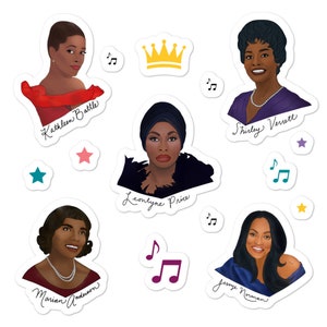 Folha de adesivos Black Opera Divas 1