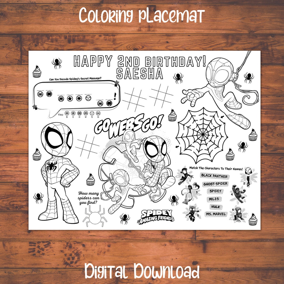 Spidey and His Amazing Friends Coloring Pages, Spidey Coloring Pages