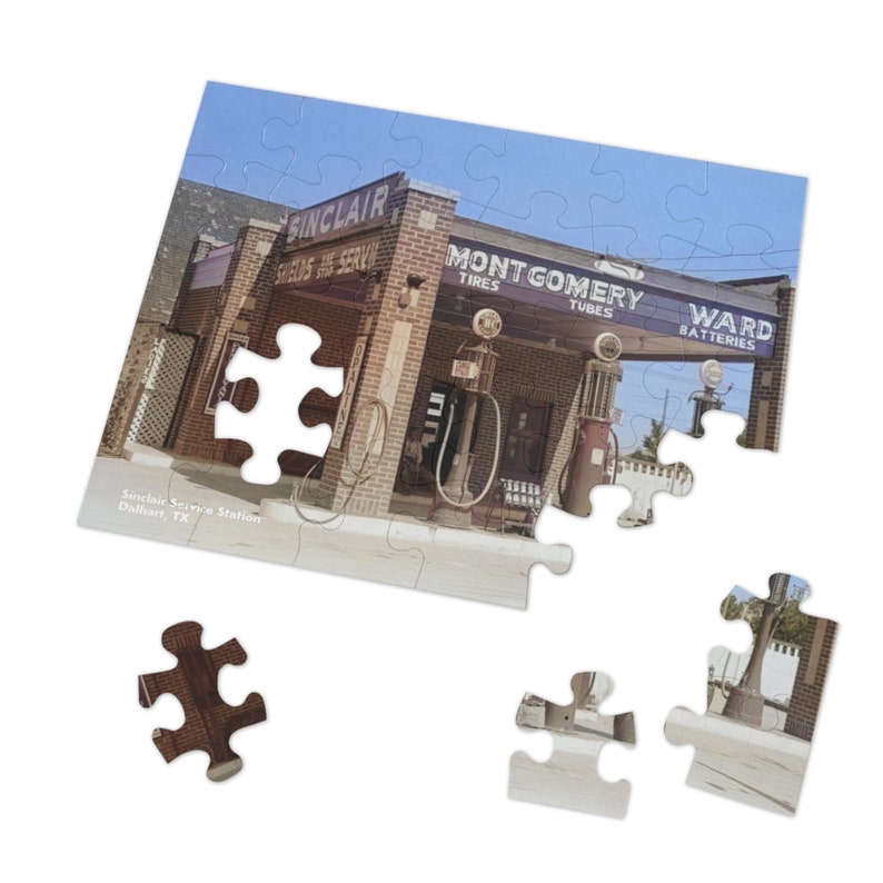 Vintage Gas Station Puzzle Sinclair Service Station in Dalhart, TX 30
