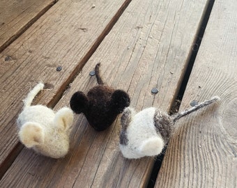 Felted Mouse (Set of Three)