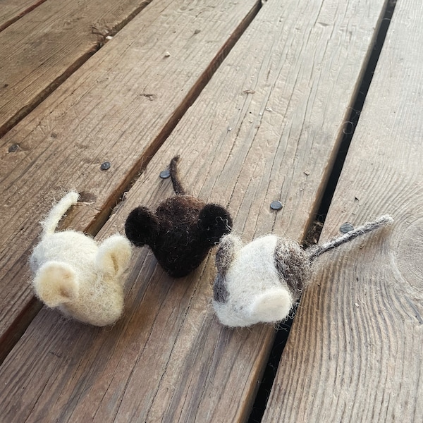 Felted Mouse (Set of Three)