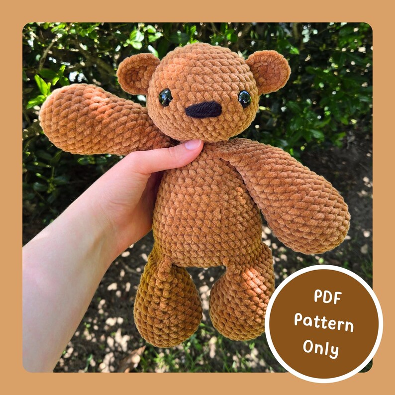 Crochet Teddy Bear PDF Pattern - Etsy