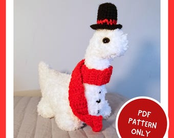 Modello PDF pupazzo di neve all'uncinetto Brontosauro