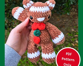 Crochet Gingerbread Cat PDF Pattern