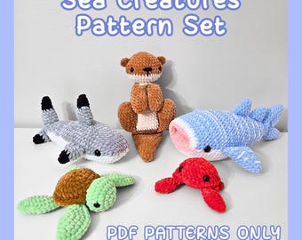 Crochet Sea Creatures PDF Pattern Set