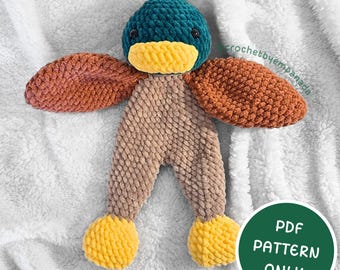 Crochet Mallard Duck Snuggler PDF Pattern