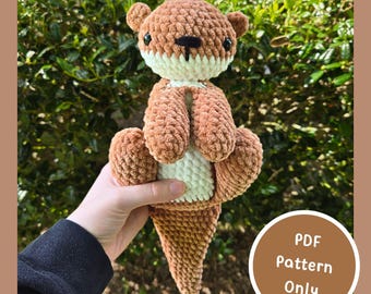 Patrón PDF de nutria marina a crochet