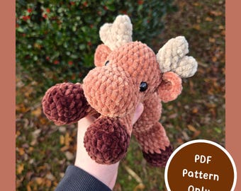 Patrón PDF de mini alce de crochet