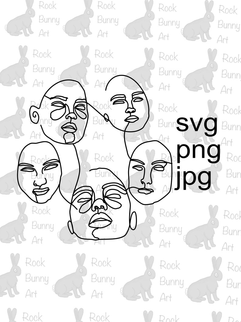 Abstract Faces Svg File, Face Svg File, Woman Svg File, Artsy Svg