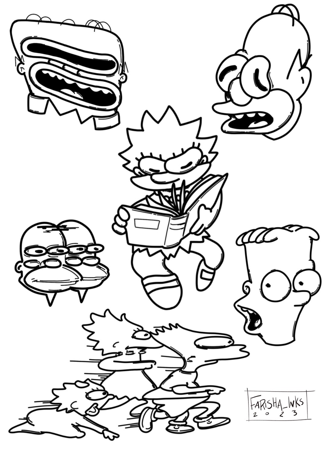 Simpsons Animation Smear Frame A4 Print - Etsy Australia