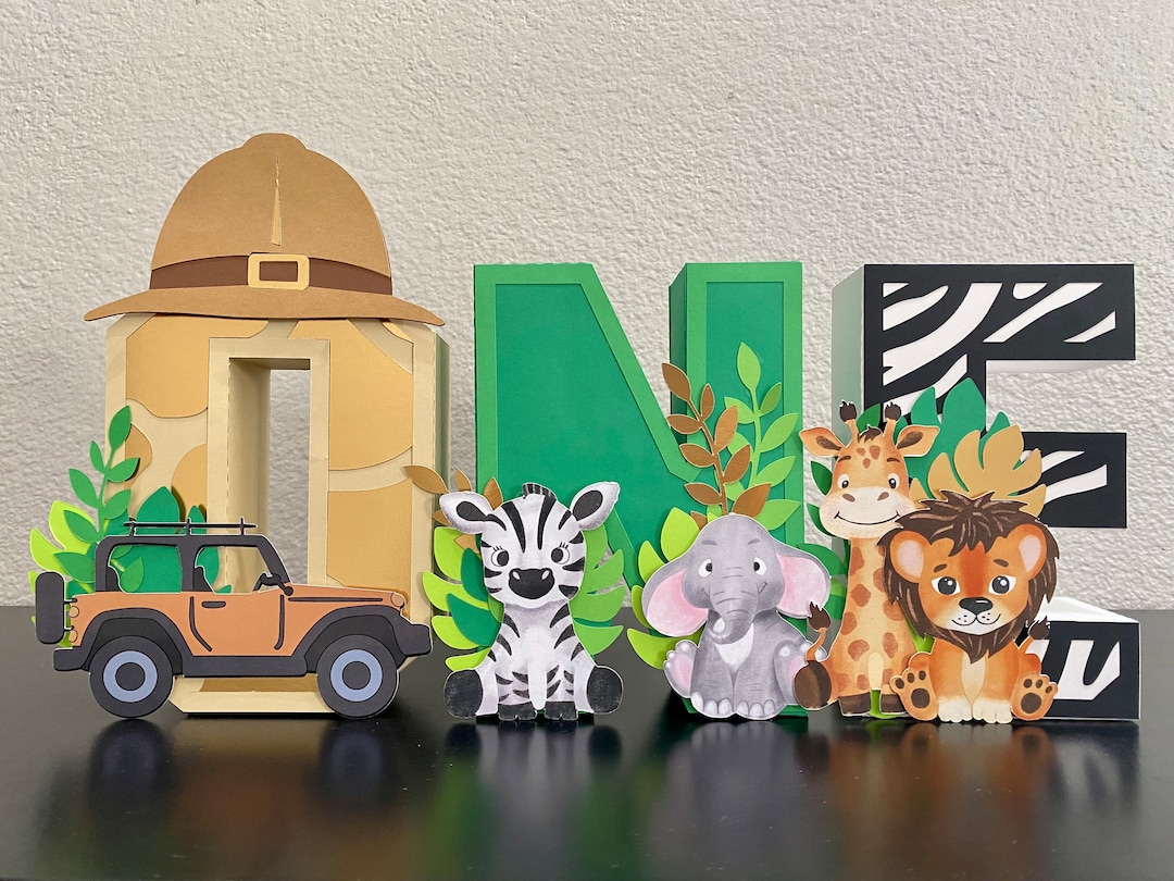 Safari 3D Letters, Wild One Decorations, Two Wild Decorations, Jungle ...
