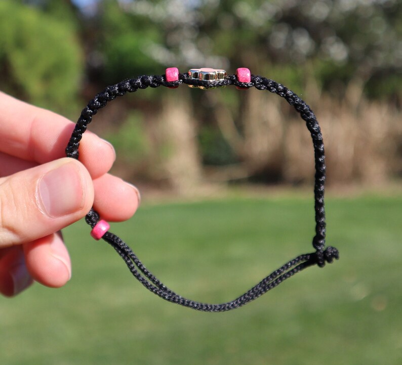Handmade Adjustable Greek Pink Cross Prayer Bracelet from Thessaloniki