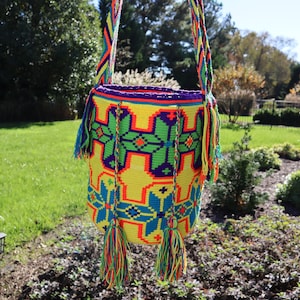 Motif fabriqué à la main Mochila Grande (grand sac à bandoulière de Colombie)