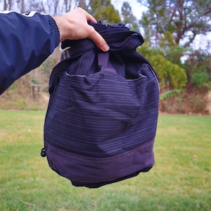 Handmade Greek Drawstring Black Backpack (from Thessaloniki, Greece)