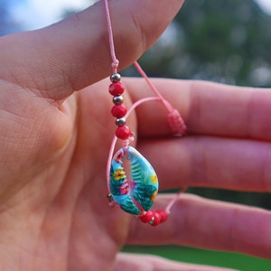 Handmade Colombian Painted Shell Bracelet (from San Andrés)