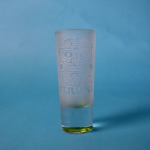 Aztec Sandblasted Double Shot Glass (From Mexico)