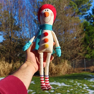Handmade Portuguese Snowman Doll Character from Portuguese Story Book (from Lisbon, Portugal)