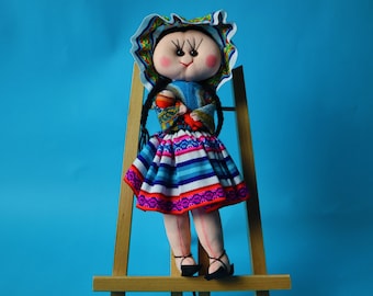 Handmade Large Female Peruvian Doll (from Peru)