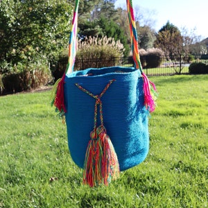 Main Blue Mochila Grande (grand sac à bandoulière de Colombie)