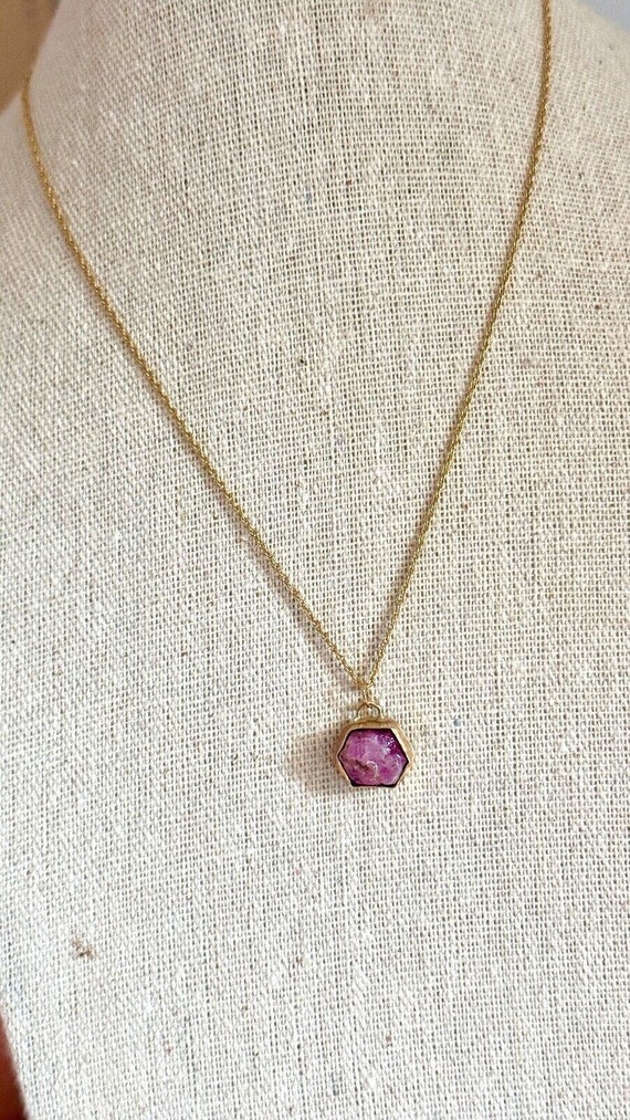 14k Yellow Gold Natural Ruby Necklace 16" 2cttw Ra