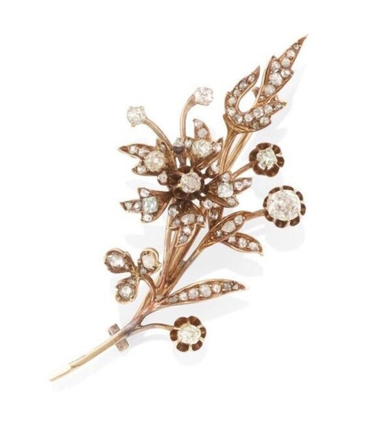 Late 19TH Century Gold and Diamond brooch