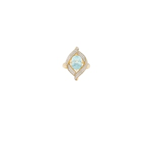 18k Paraiba Typ Turmalin und Diamant Ring