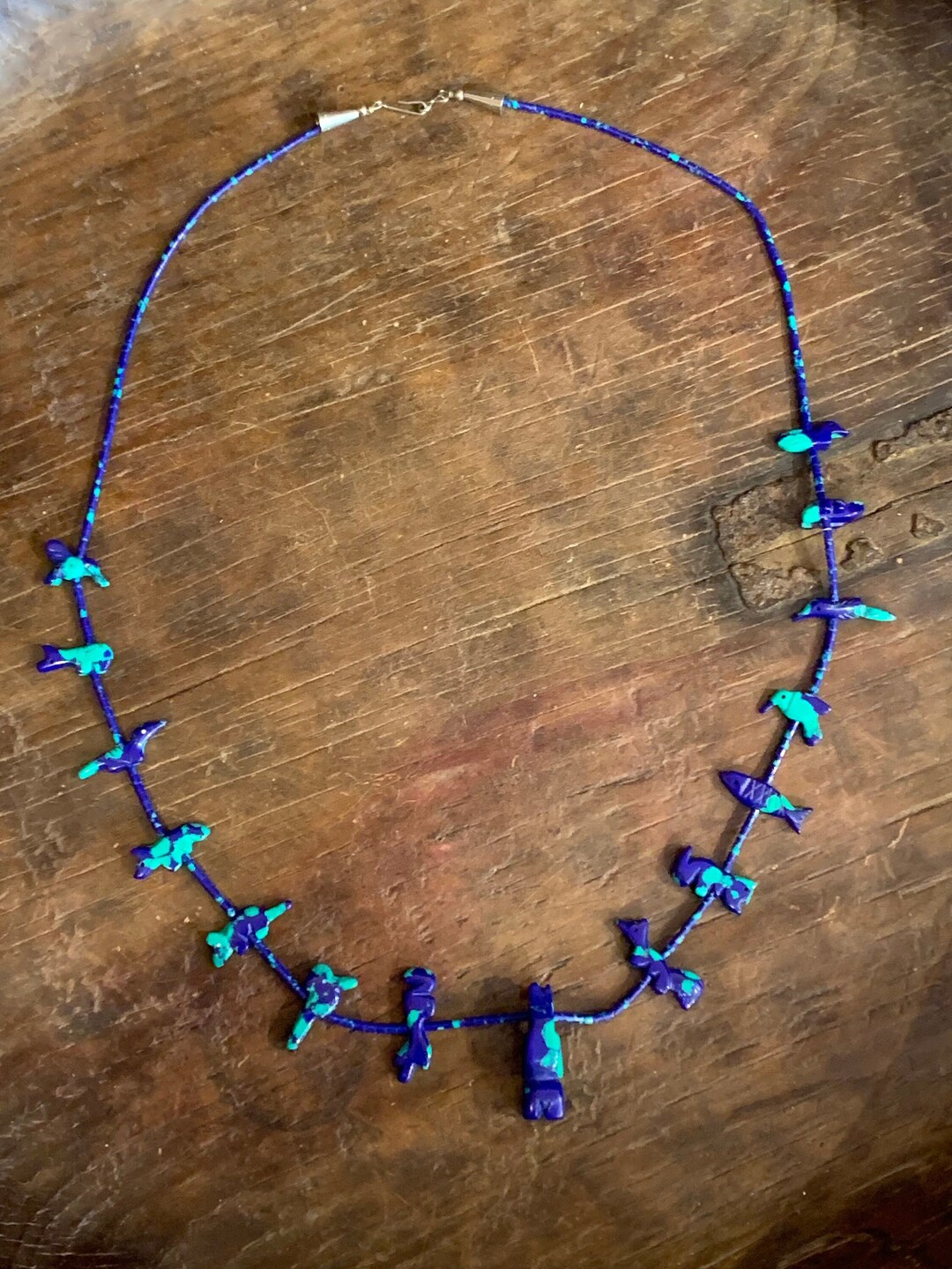 Zuni Style Carved Animals Necklace Etsy