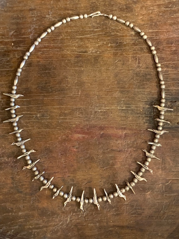 Vintage Zuni Sterling Silver Necklace