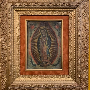 19th Century Our Lady Guadalupe Retablo
