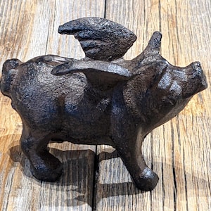 Gusseisen Schwein m/Flügel