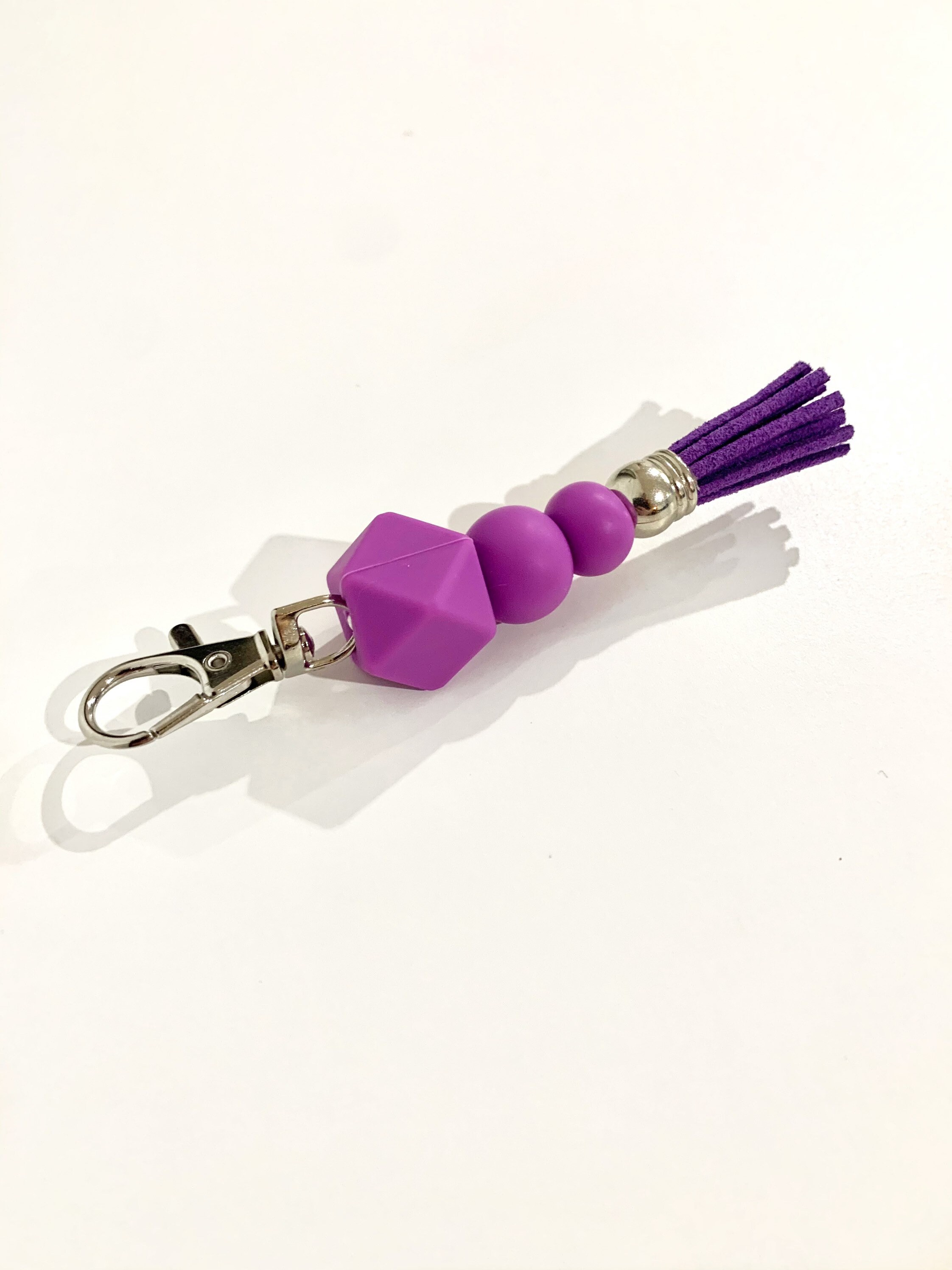 Personalised or Plain Silicone Bead Keyring with tassel Etsy