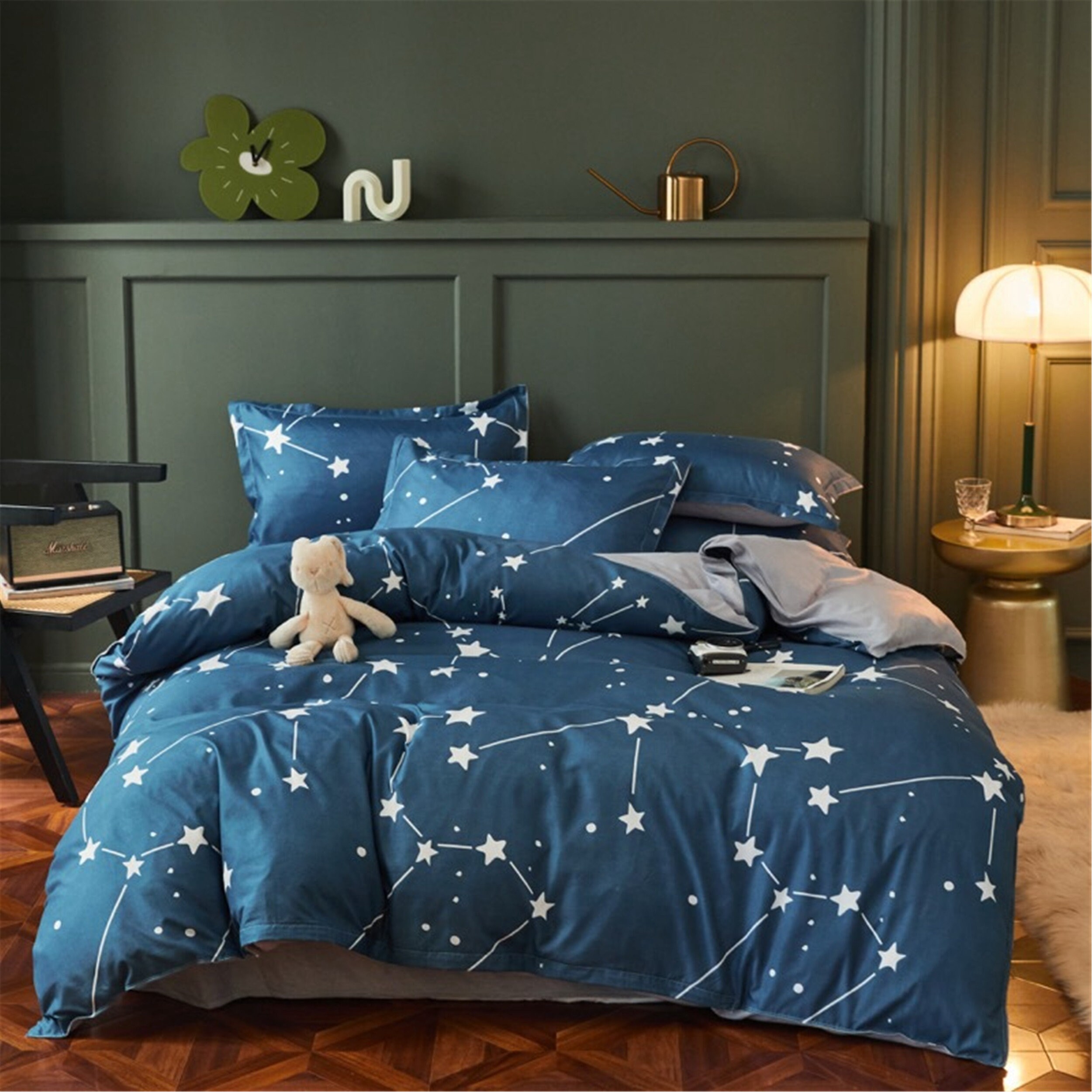 Blue Celestial Bedding US Full US Twin 4 PCS Fresh Soft Cotton Etsy