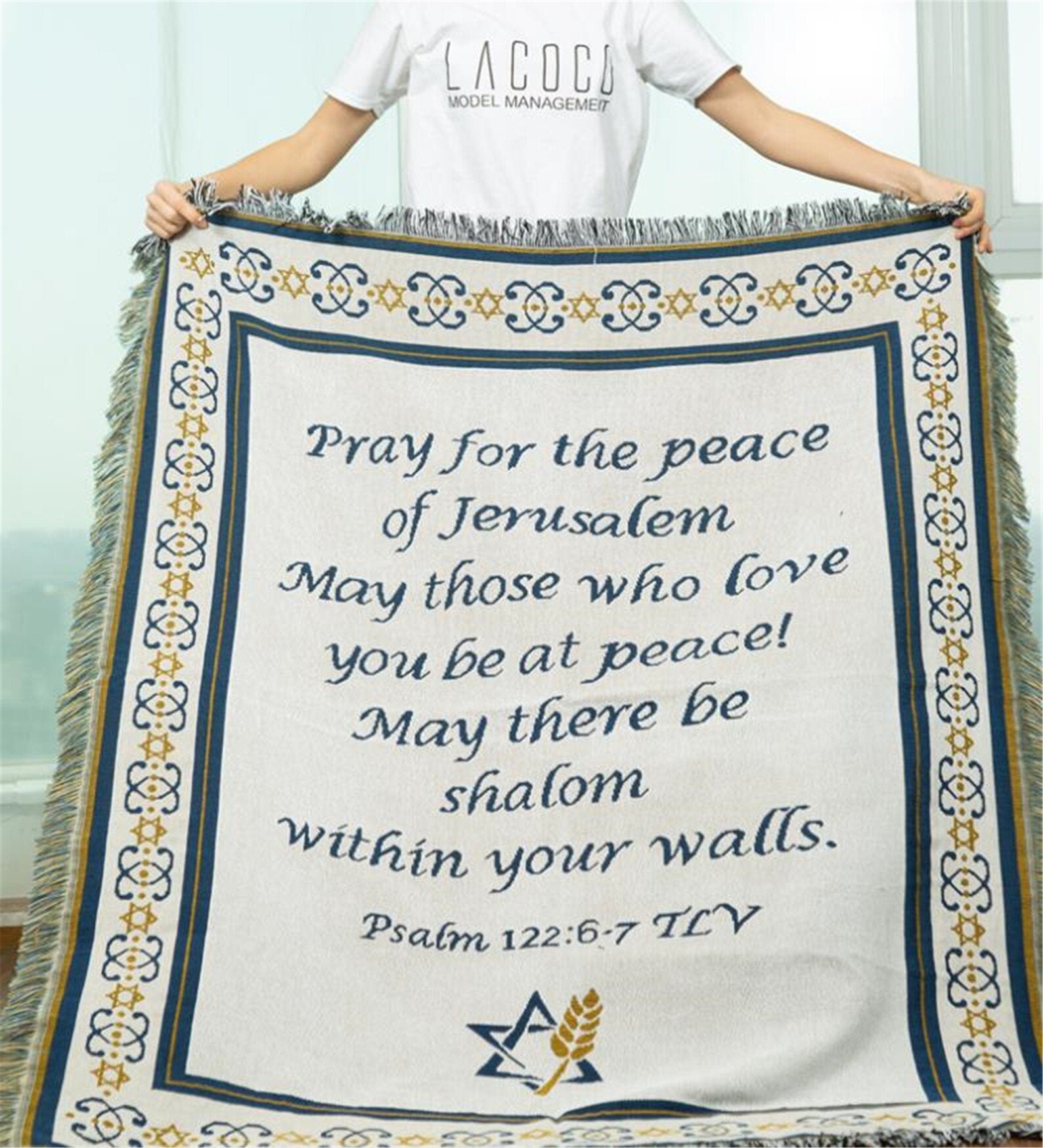 Hymn Pray for the peace of Jerusalem vintage blanket Sofa Etsy
