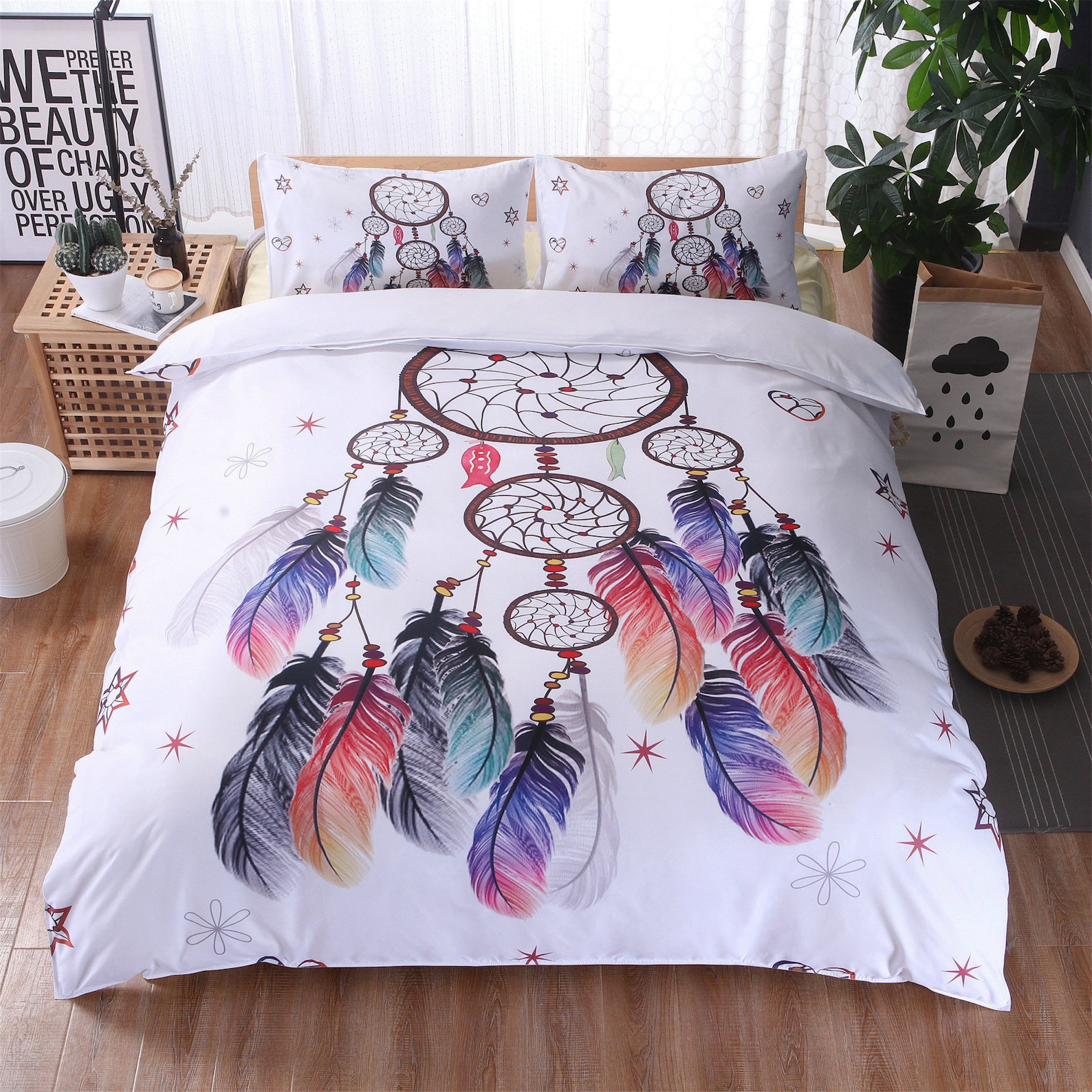 Colorful Dream Catcher Bedding Moon & Star Polyester Duvet Etsy