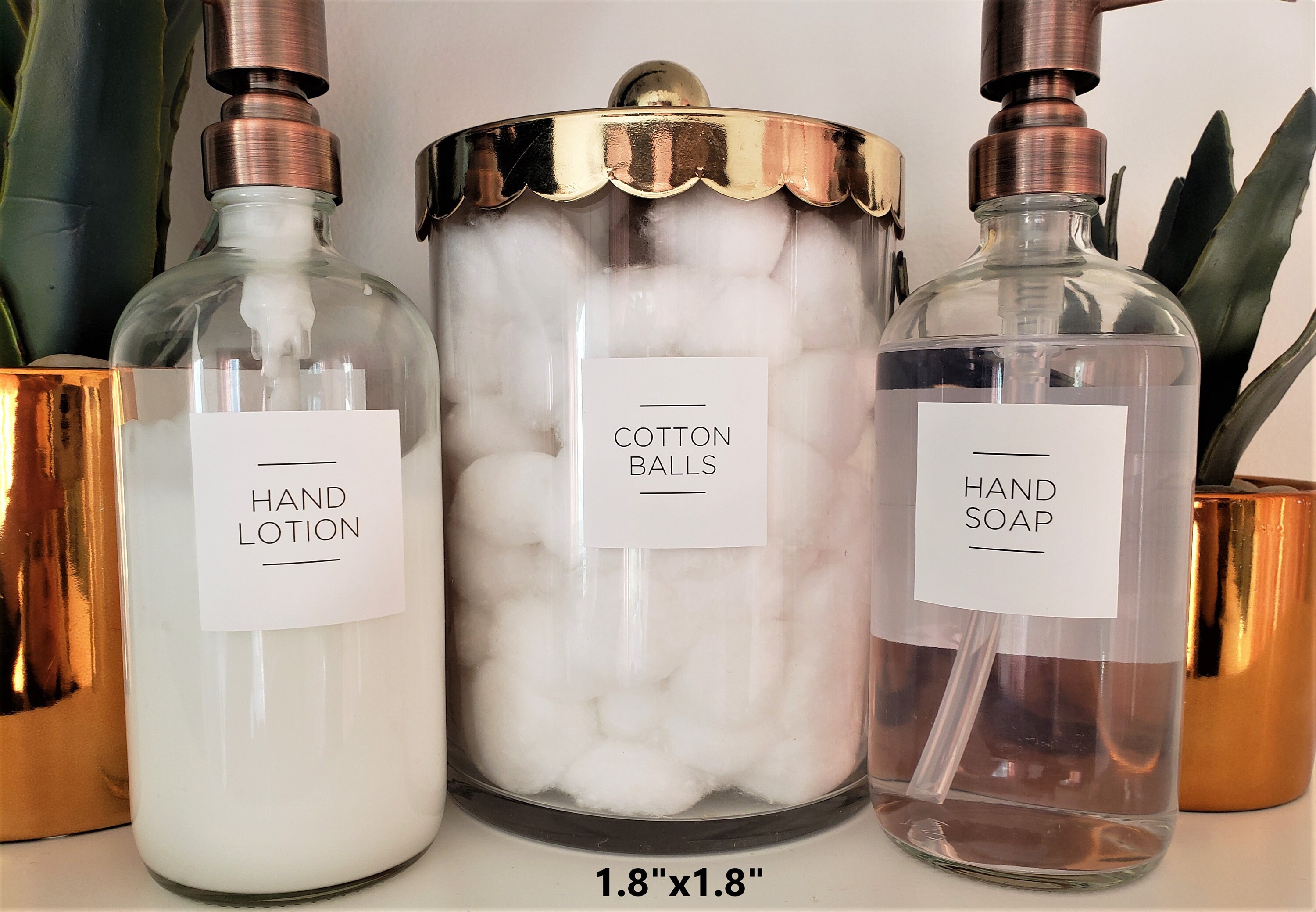 Bathroom Labels Minimal Modern home organization Custom Etsy